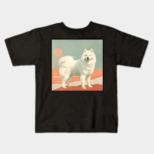 Samoyed in 70's Kids T-Shirt